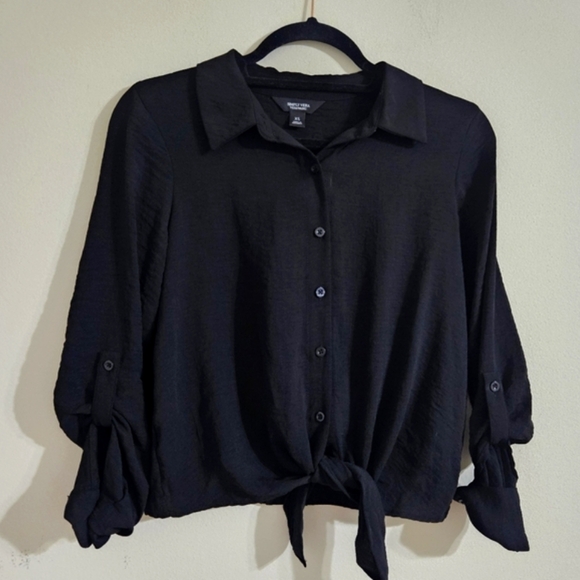 Simply Vera Wang Roll Tab Blouse - Picture 1 of 5